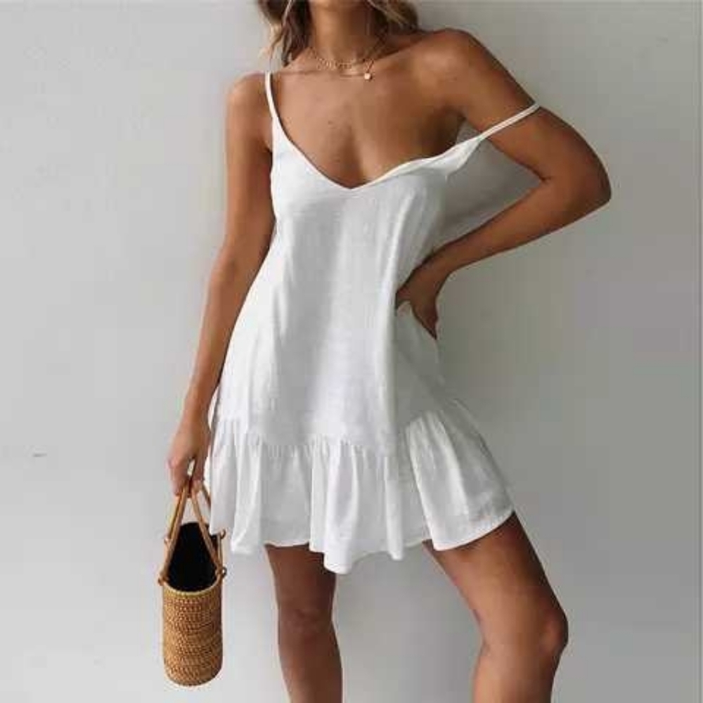 WHITE COTTON SUNDRESS